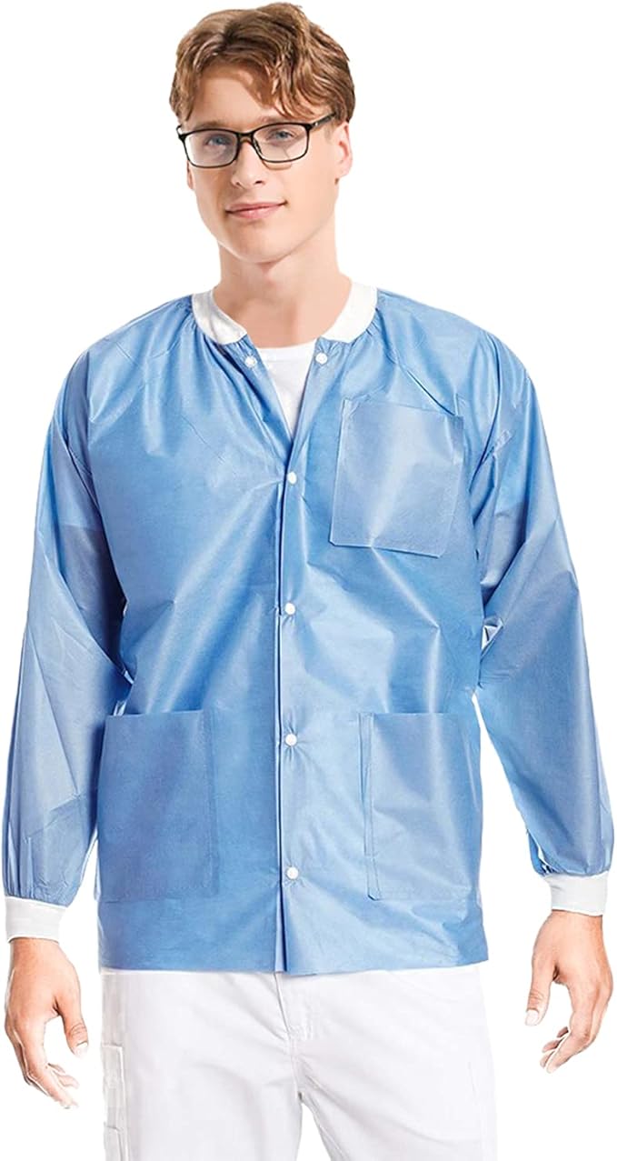 10 Pack Disposable Lab Jackets