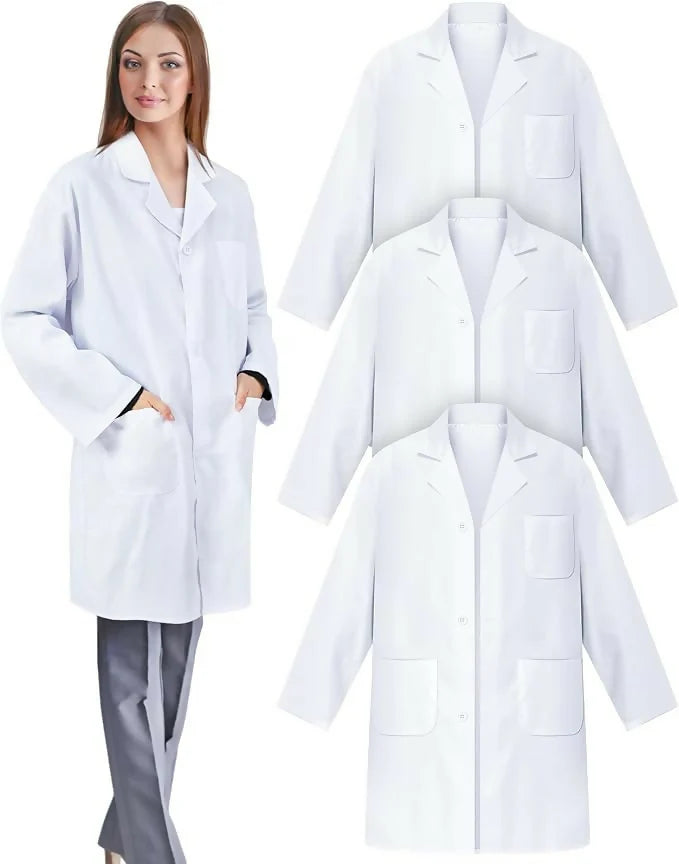 White Unisex Professional Lab Coat