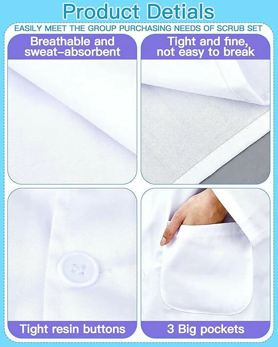 White Unisex Professional Lab Coat