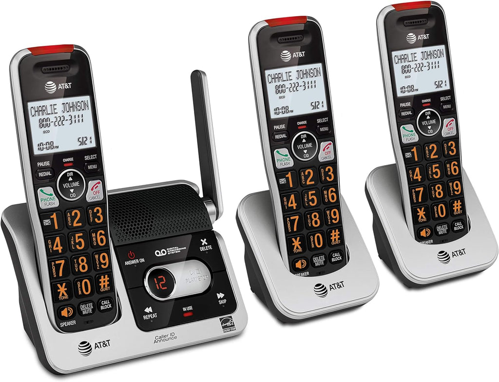 AT&T BL102-3 DECT 6.0 3-Handset Cordless Phone