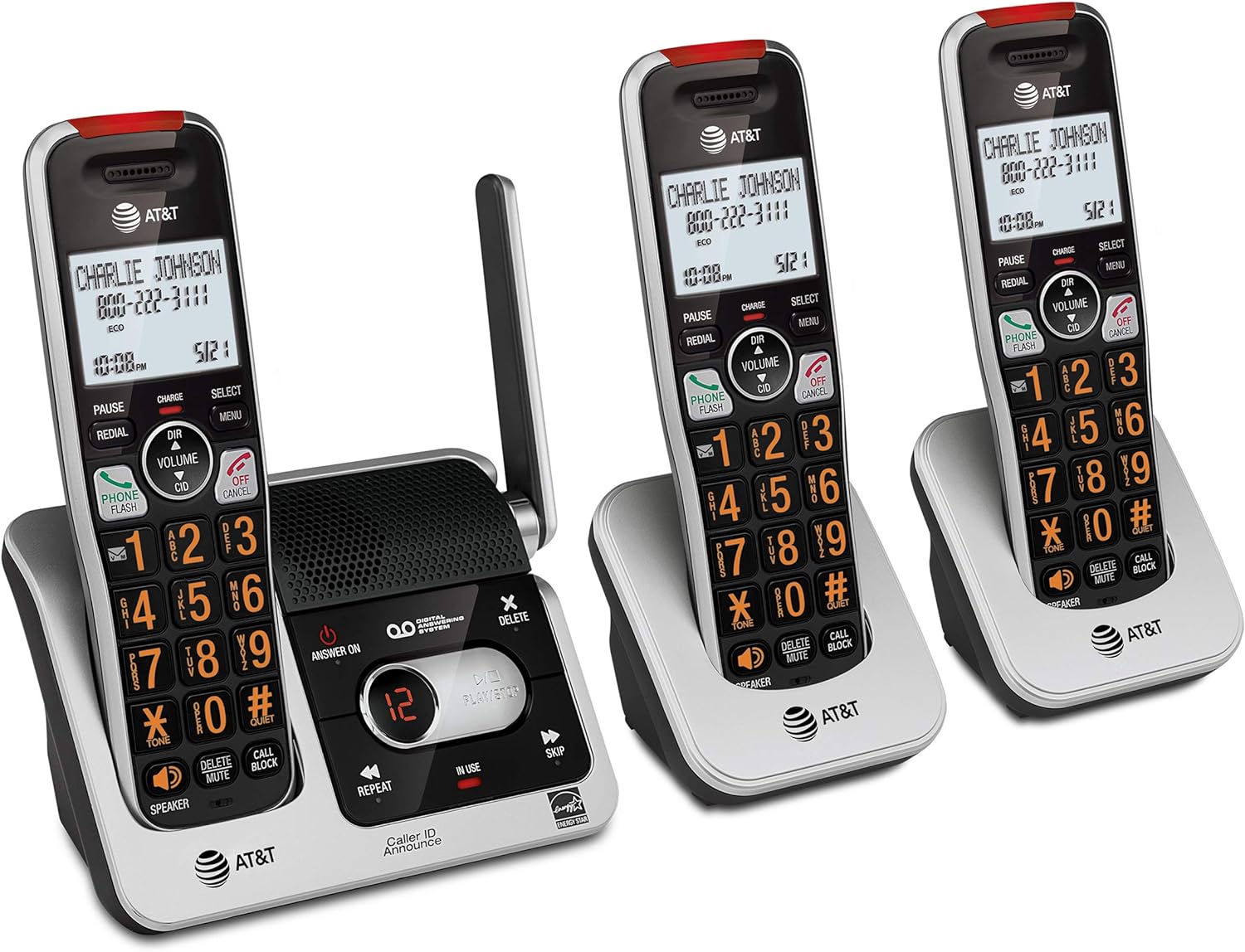 AT&T BL102-3 DECT 6.0 3-Handset Cordless Phone