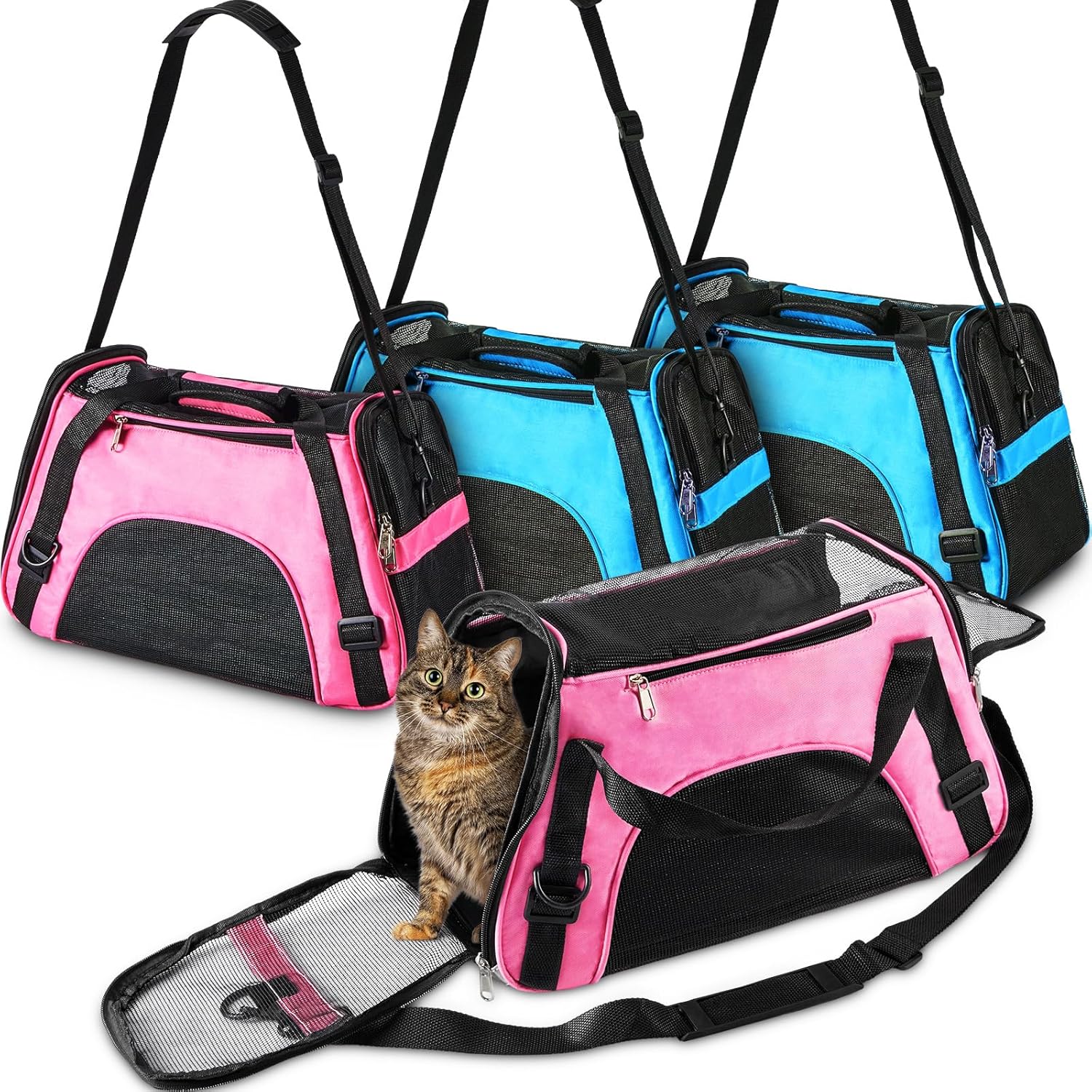 4 Pcs Cat Carrier Soft Pet Carrying Bag for Cat Under 13lbs