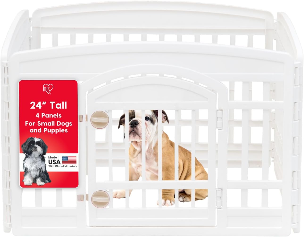 24" 4-Panel Dog Playpen with Door