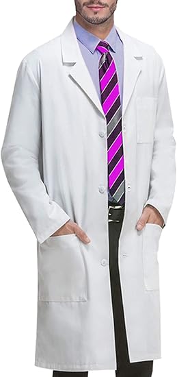 Professional Lab Coat for Men Women Long Sleeve,