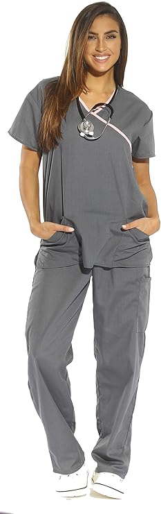 Just Love Women's Scrub Sets Medical Scrubs (Mock Wrap)