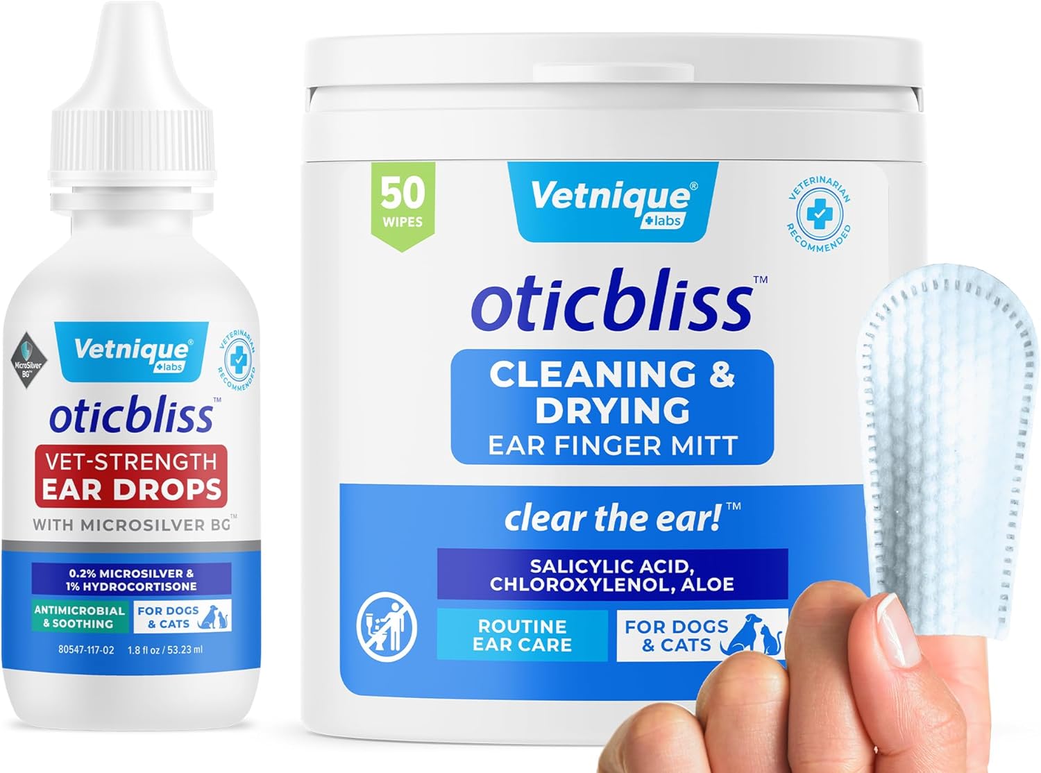 Vetnique Oticbliss Cat & Dog Ear Infection Treatment Drops