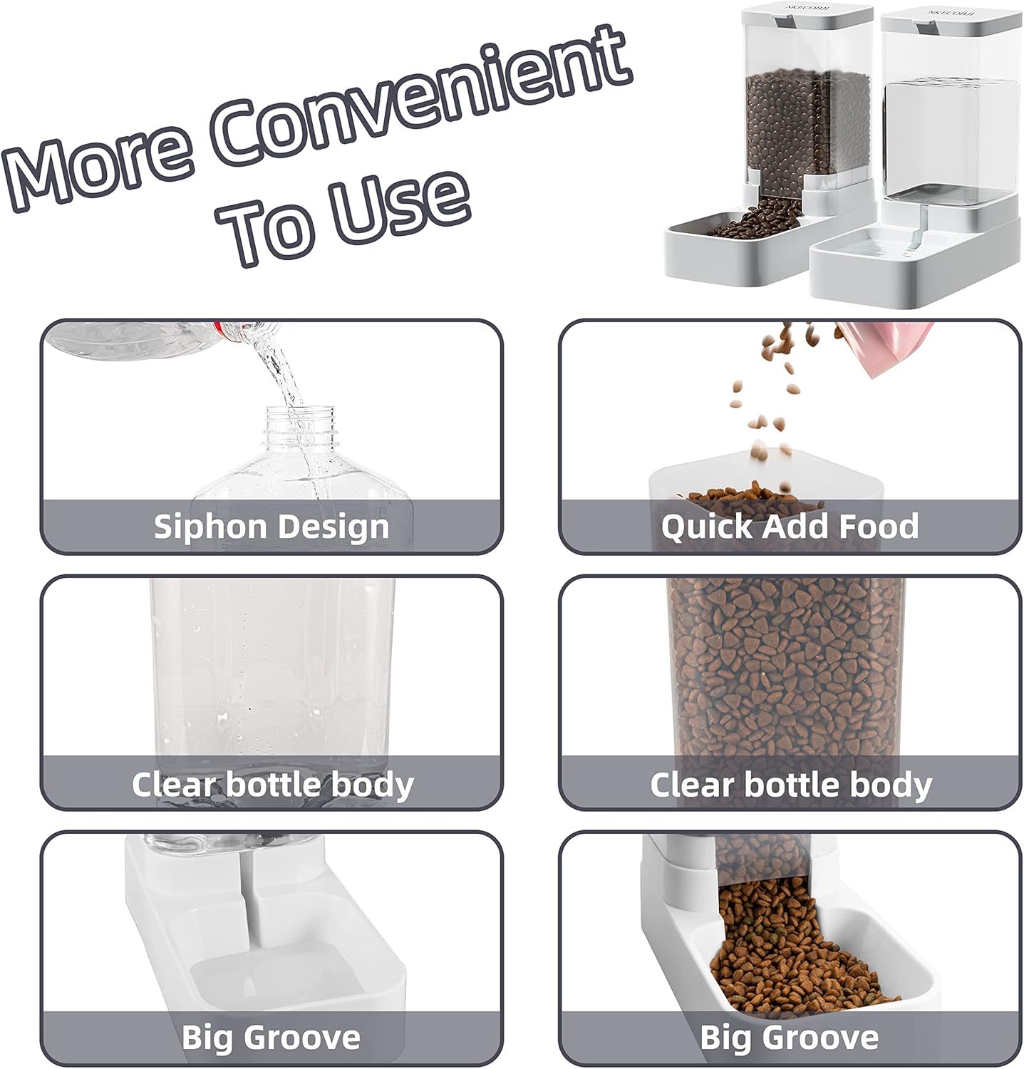 Gravity Pet Feeder and Water Dispenser