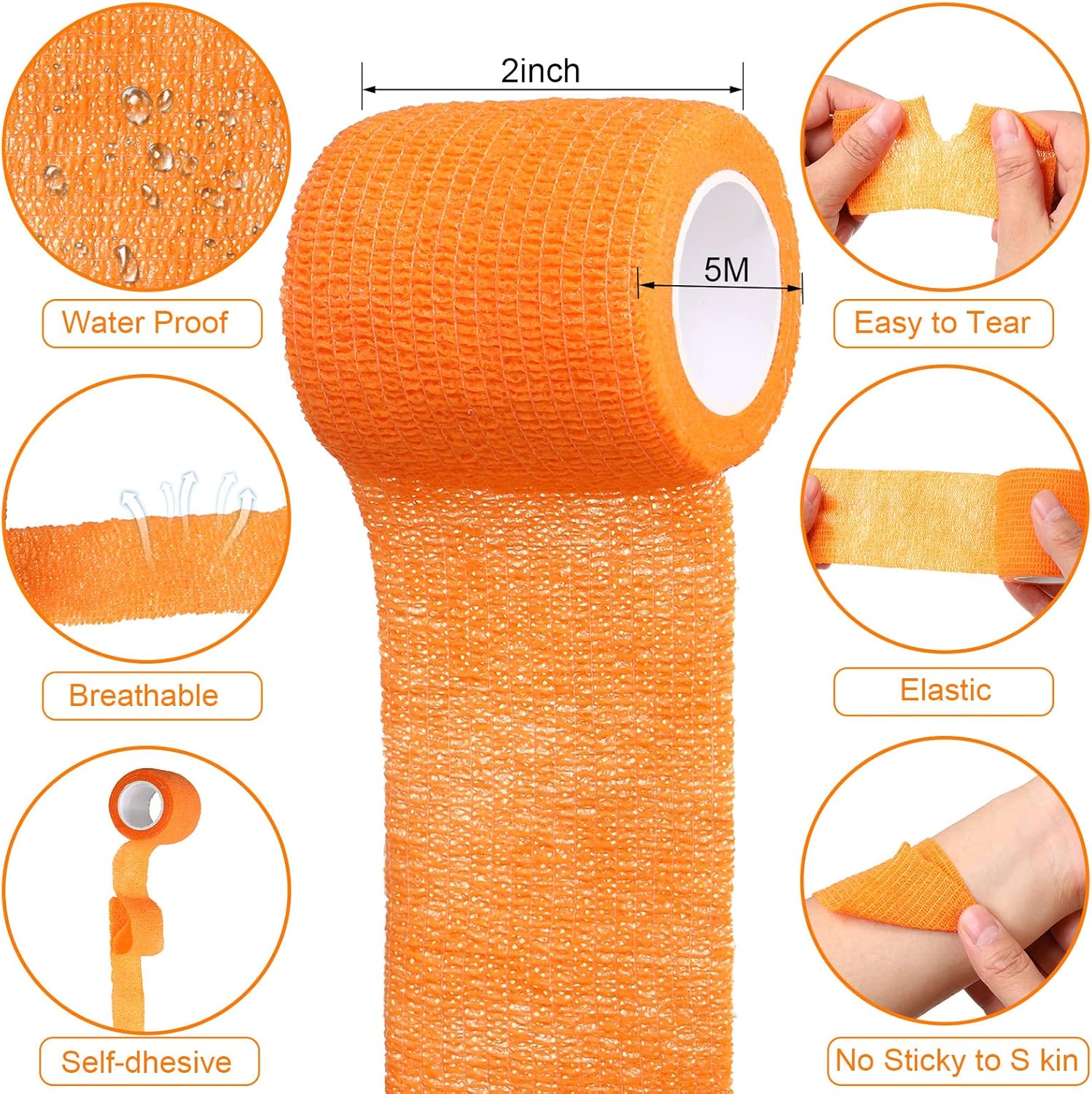 Treela 96 Pack Self Adhesive Bandage Wrap