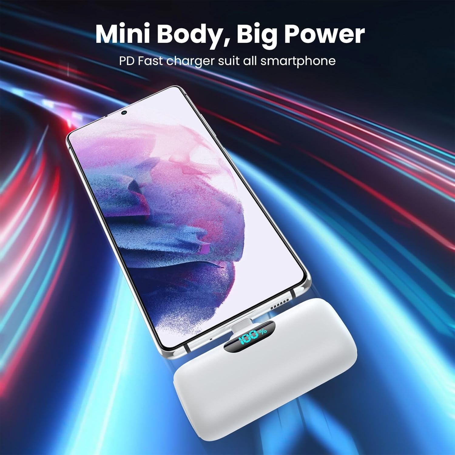 [2-Pack] Mini Portable Charger