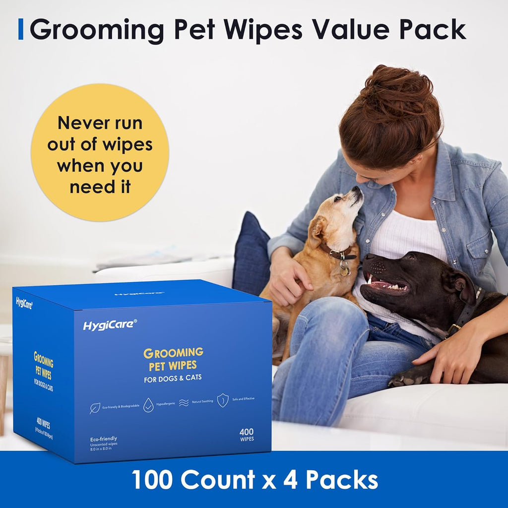 Pet Grooming Wipes for Dogs & Cats
