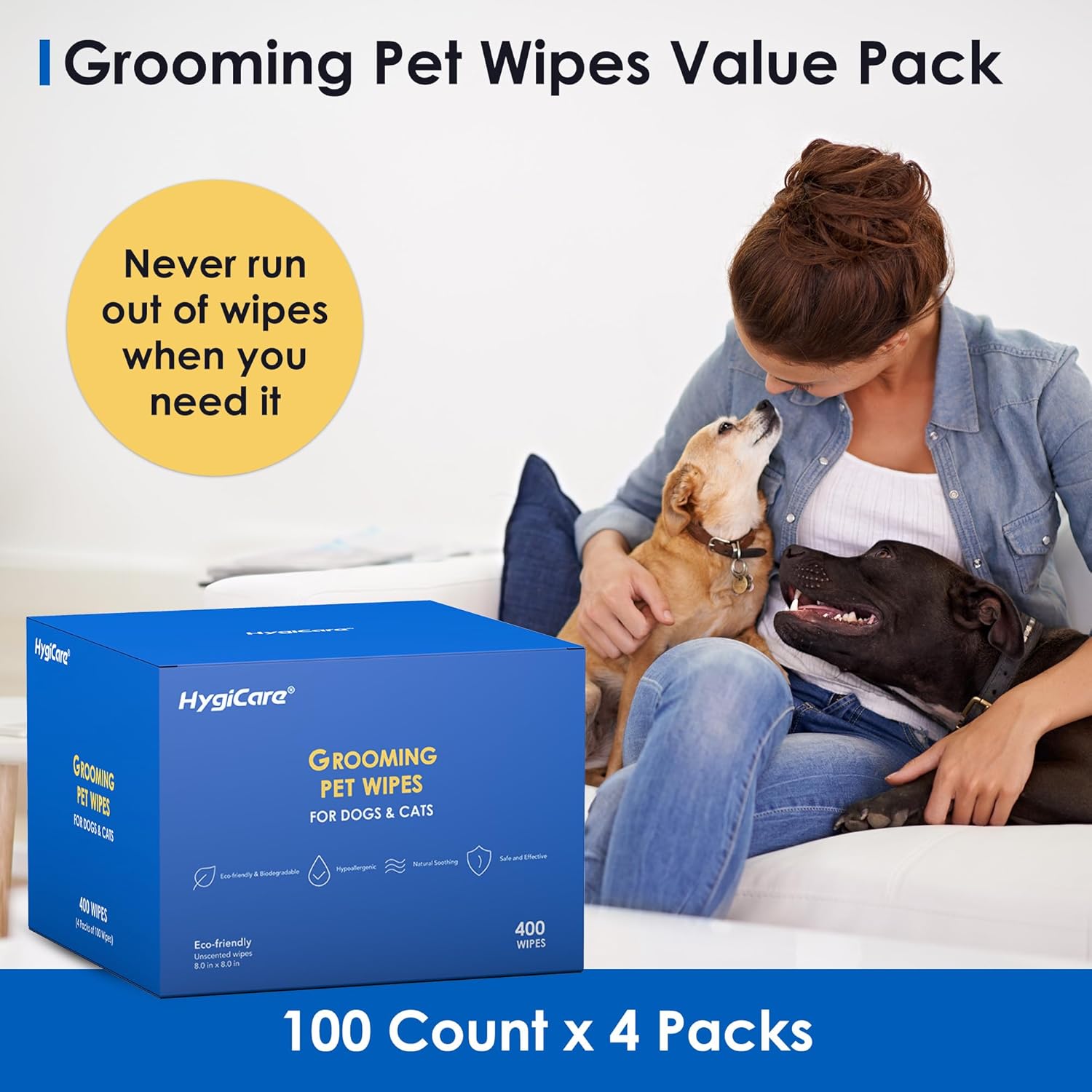 Pet Grooming Wipes for Dogs & Cats