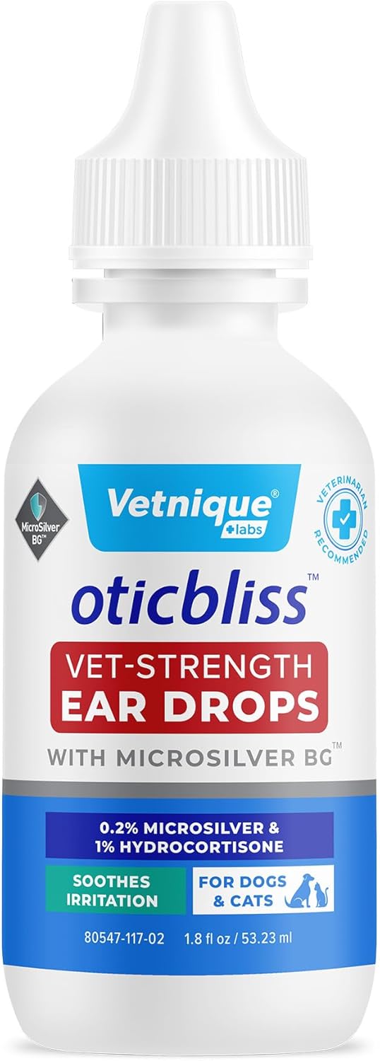 Vetnique Oticbliss Cat & Dog Ear Infection Treatment Drops