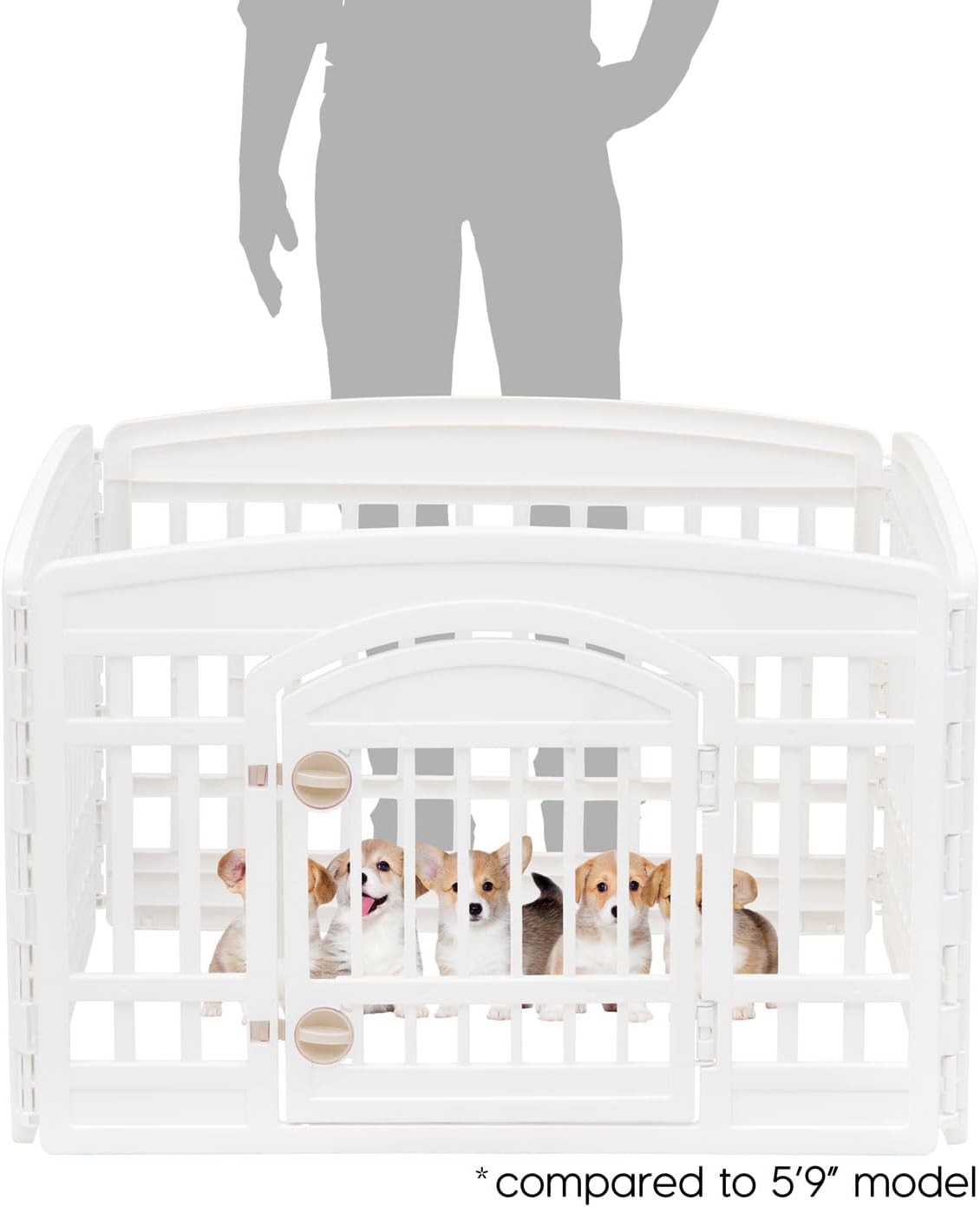 24" 4-Panel Dog Playpen with Door