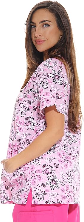 Just Love Womens Holiday Scrub Tops