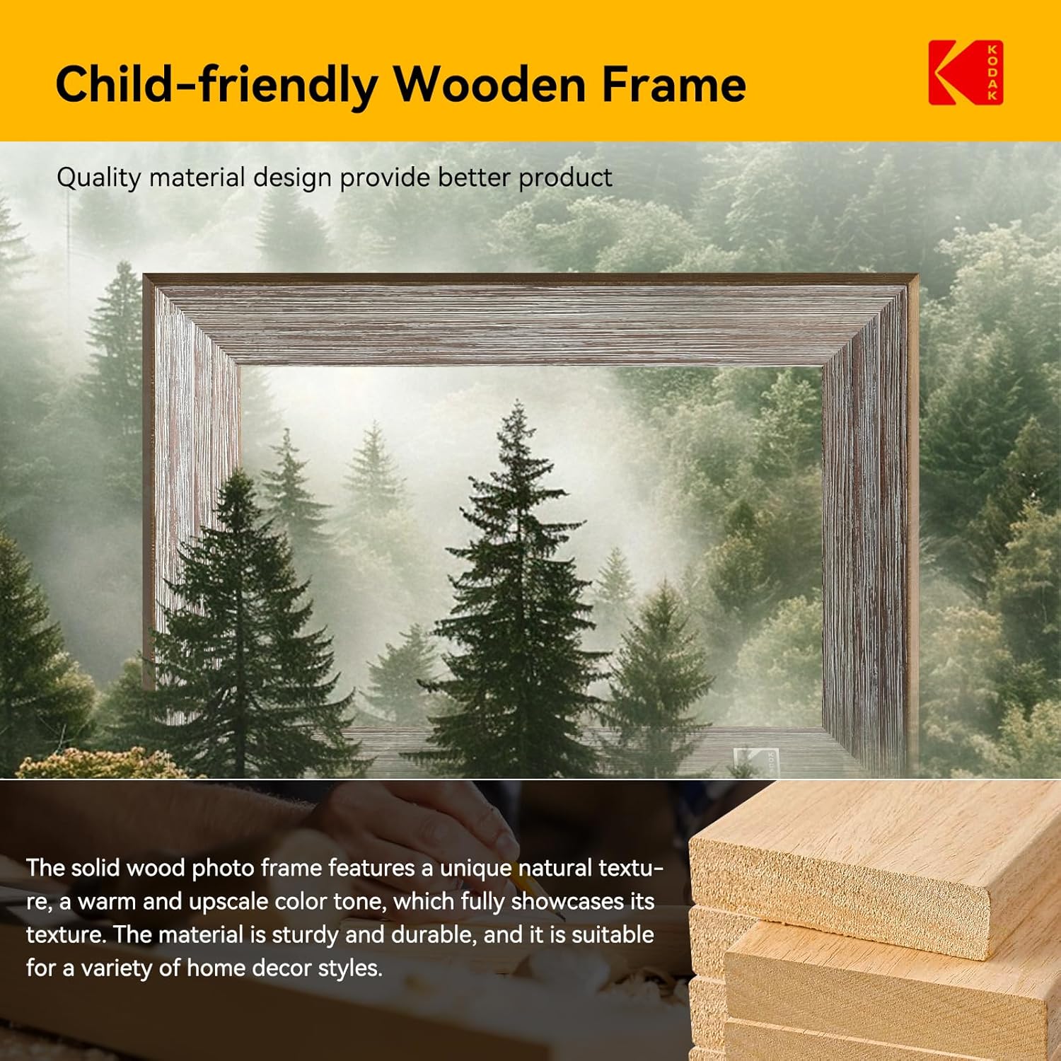 Wooden WiFi Digital Frame