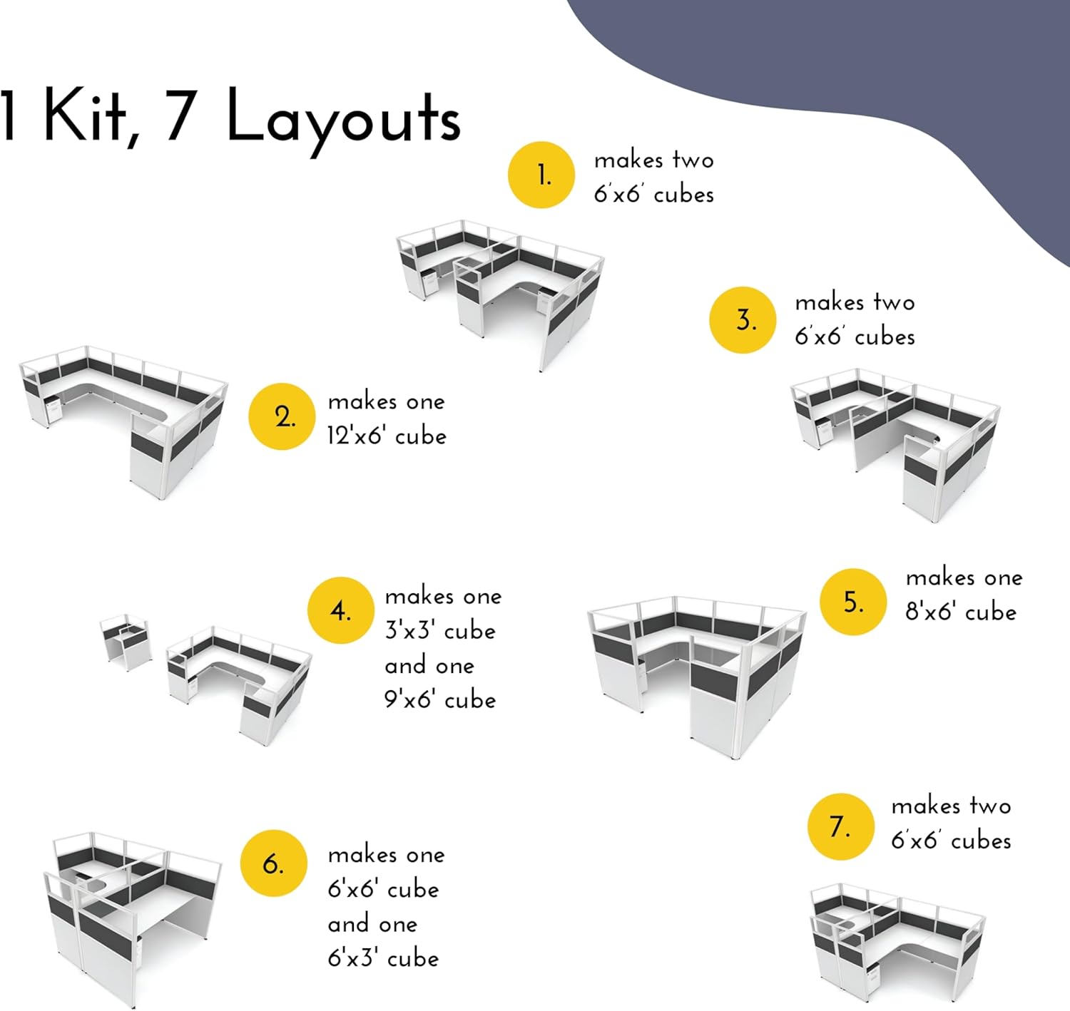 Office Cubicle Furniture Kit