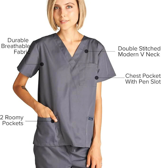 Scrubs Medical Uniform Women and Man Scrubs Set Medical Scrubs Top and Pants