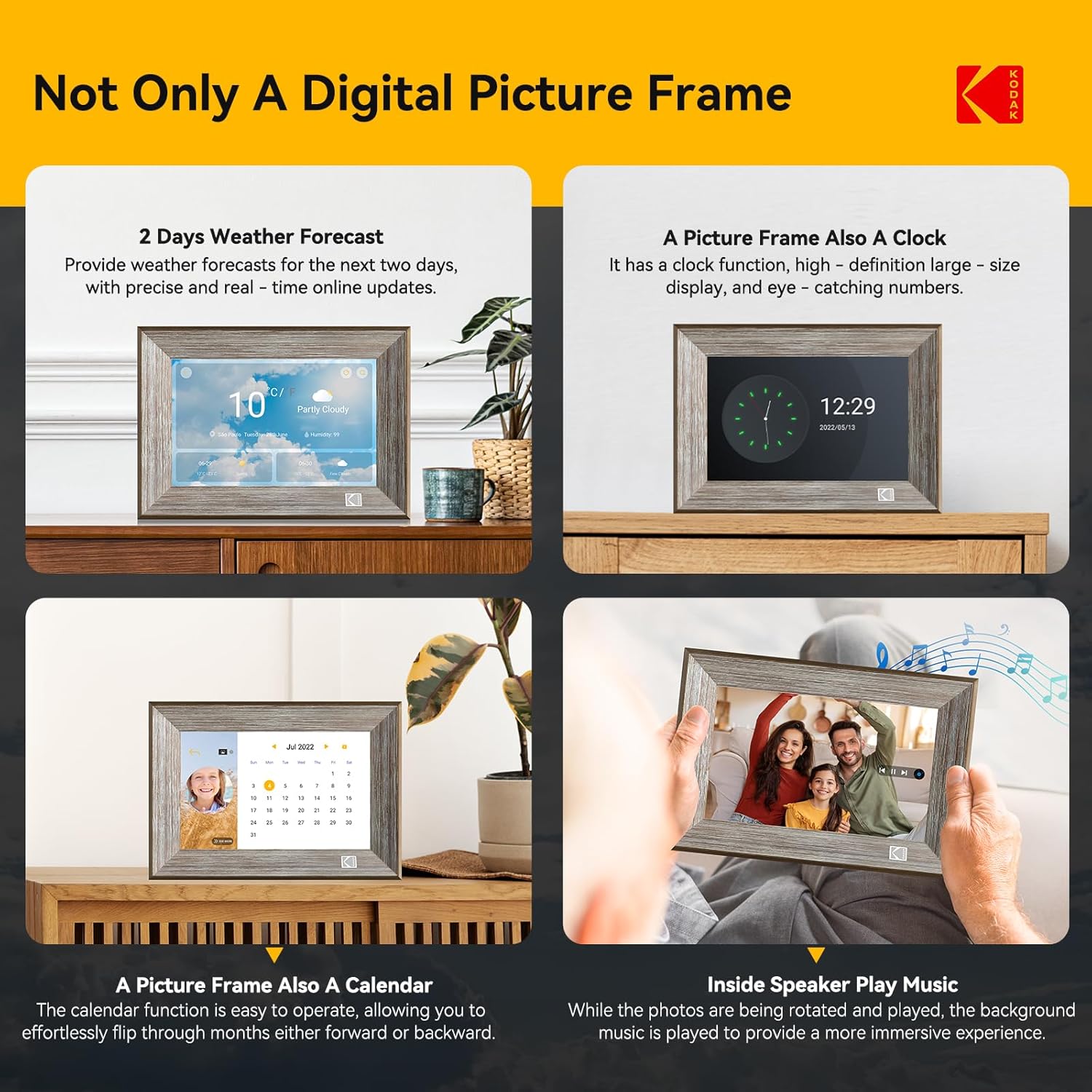 Wooden WiFi Digital Frame