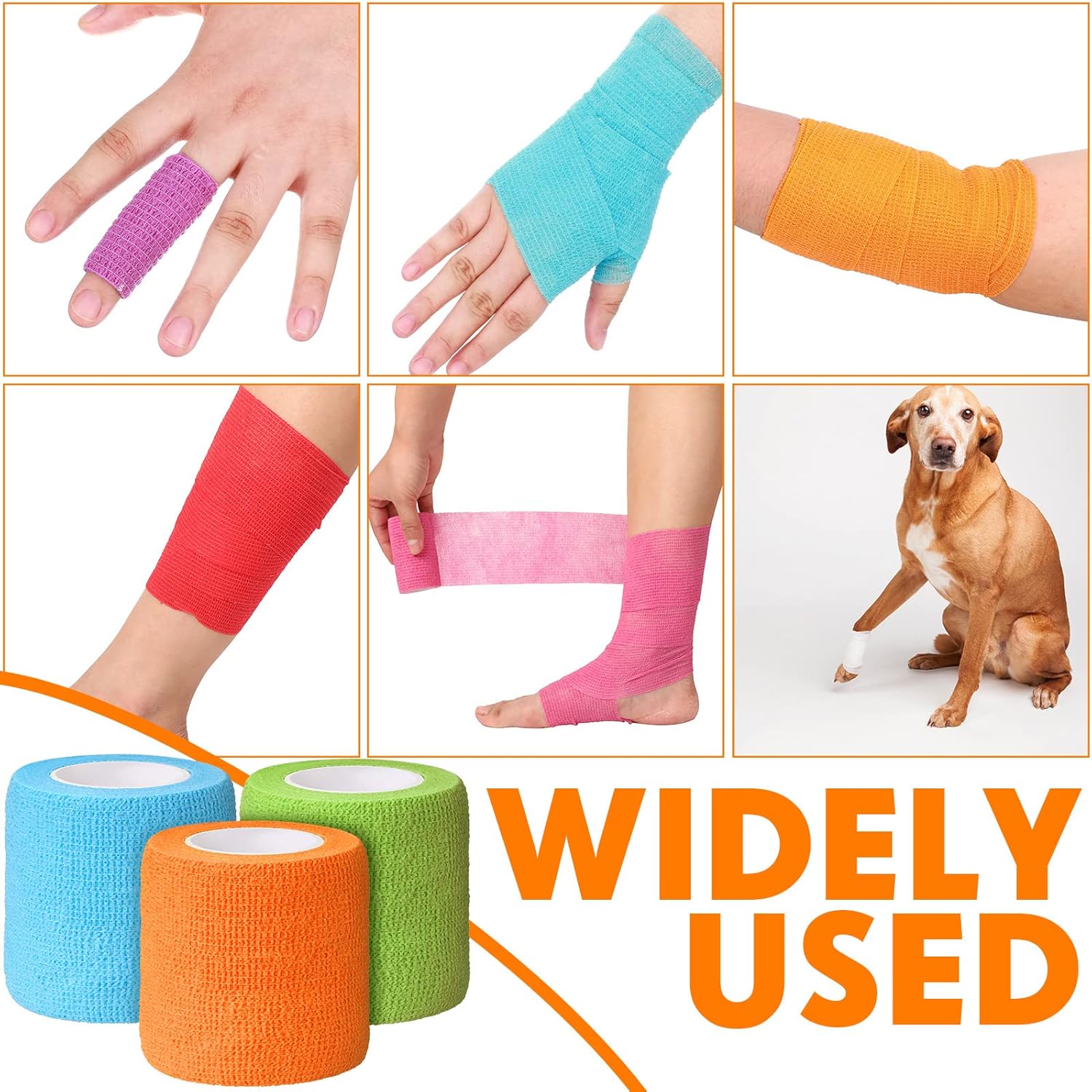 Treela 96 Pack Self Adhesive Bandage Wrap