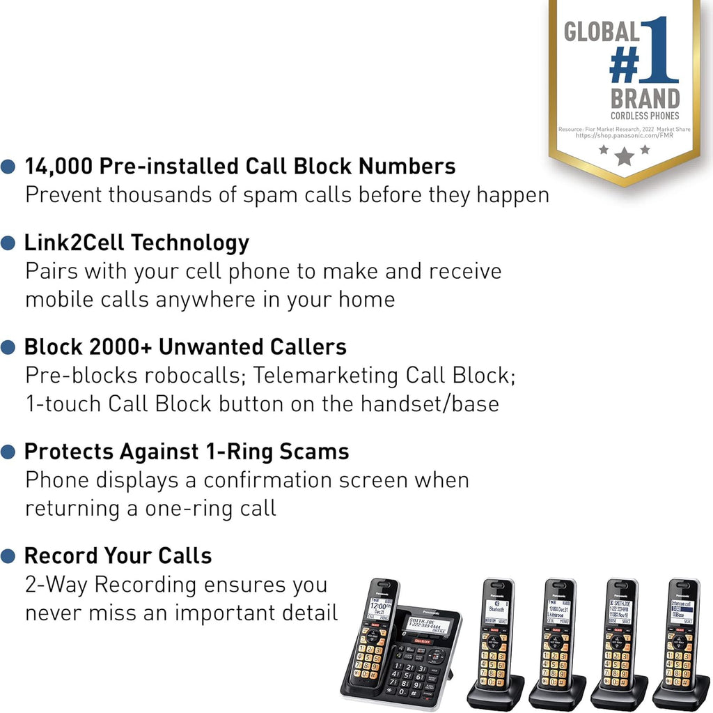 Panasonic Cordless Phone with Advanced Call Block