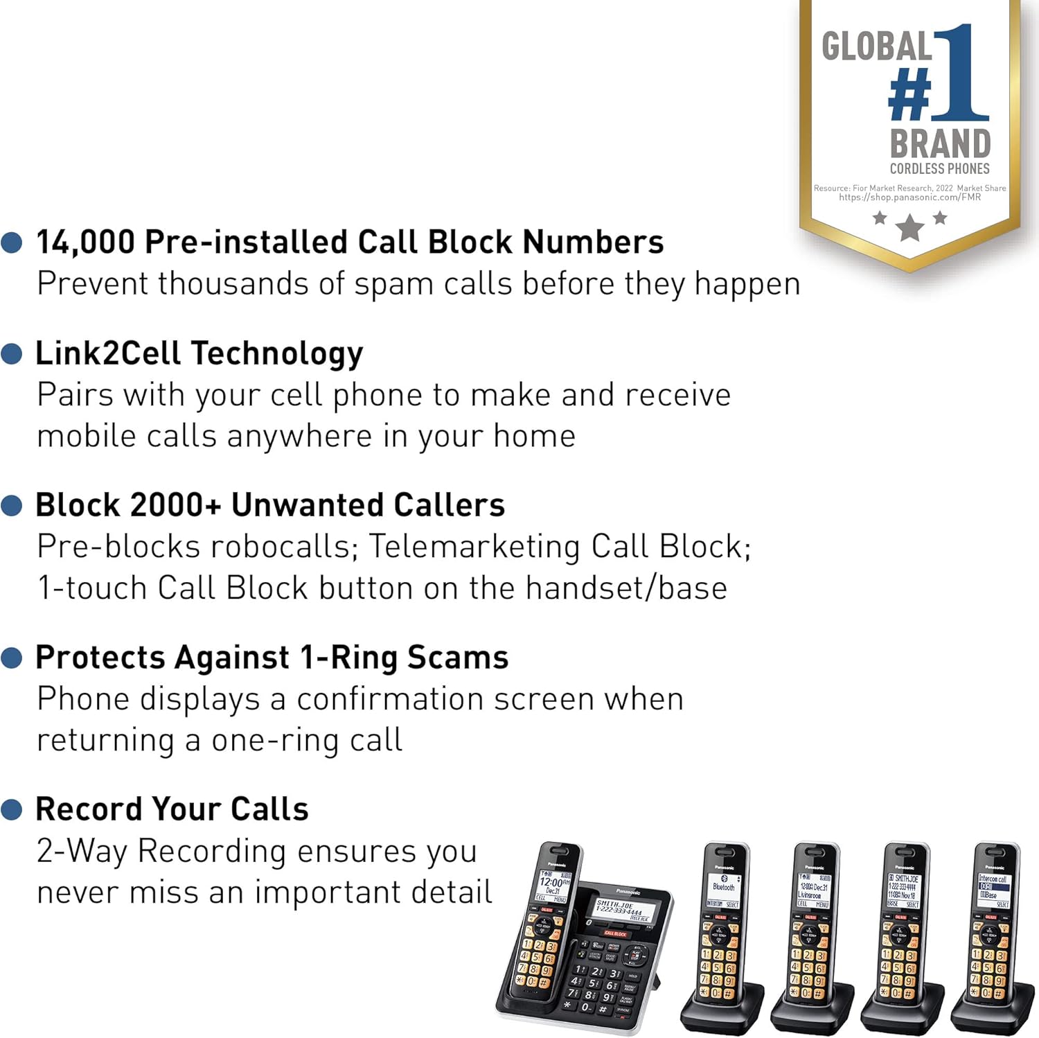 Panasonic Cordless Phone with Advanced Call Block