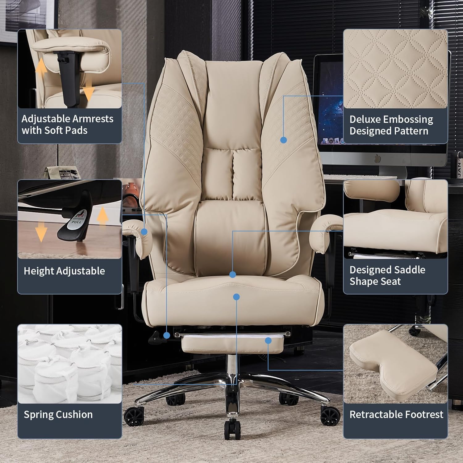Leather High Back Executive Office Chair