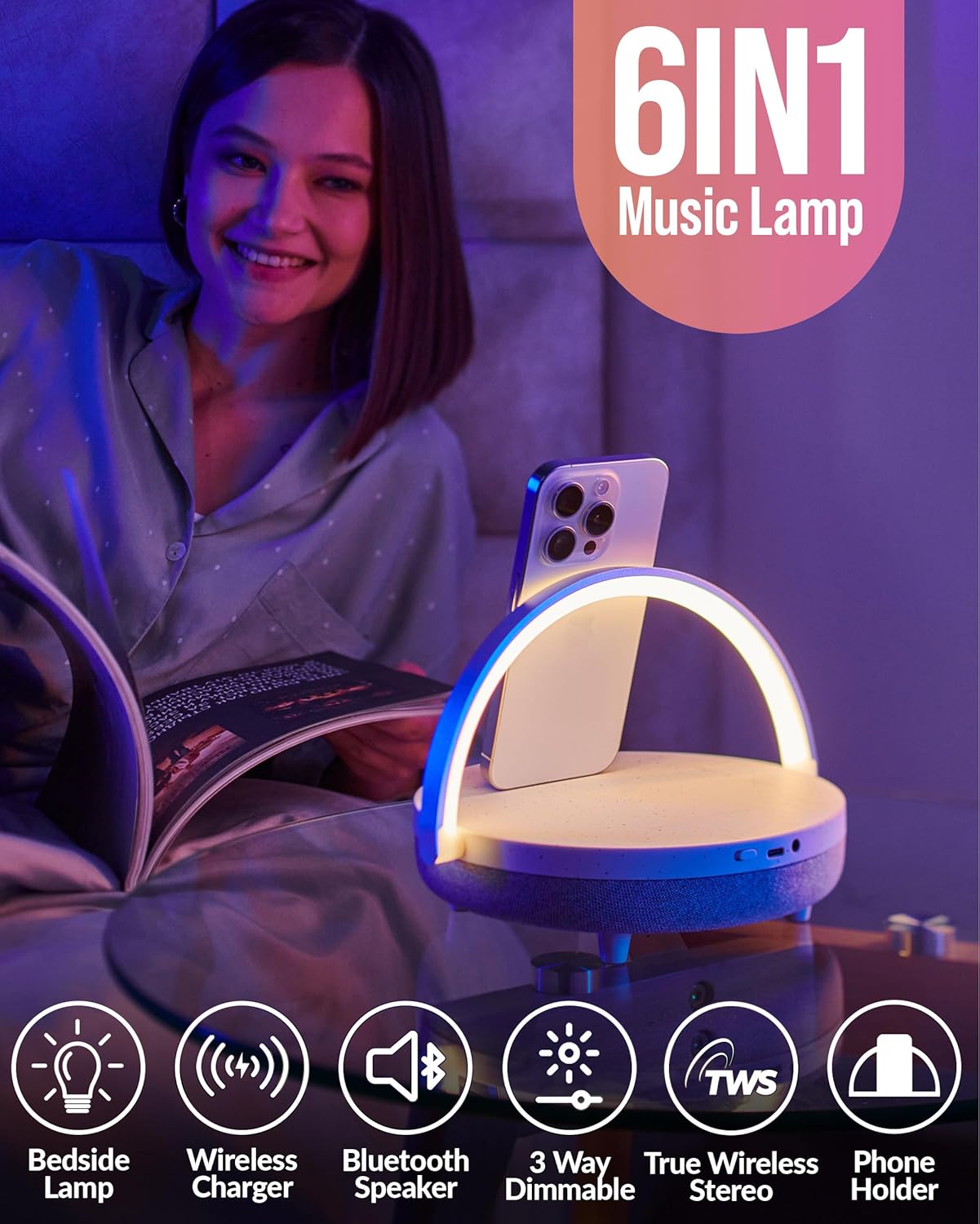 Bedside Lamp With Charger