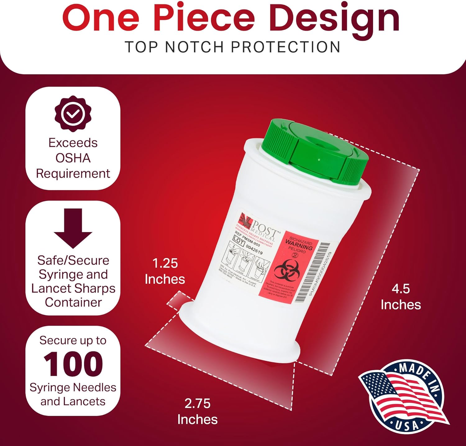 Syringe Needles Clipper and Disposal Container