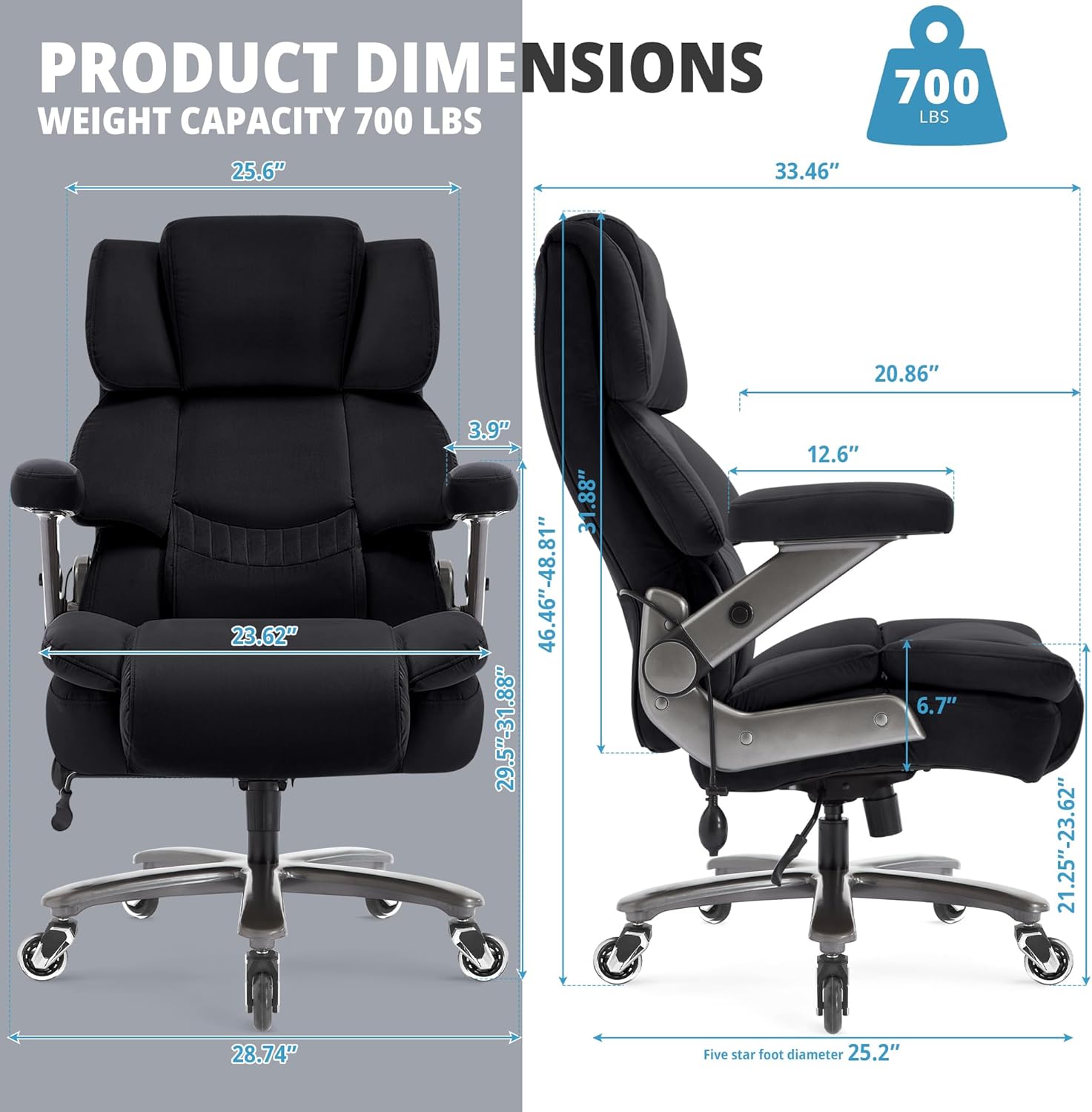 Executive Computer Chair with Adjustable Lumbar