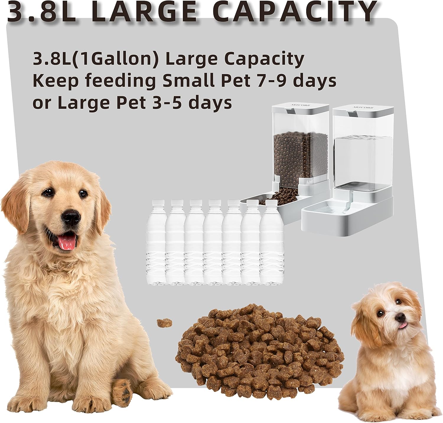 Gravity Pet Feeder and Water Dispenser