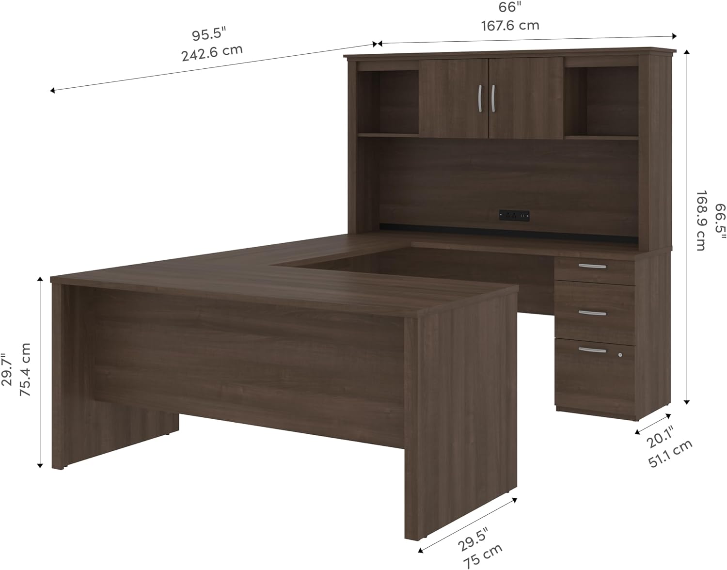 U or L-Shaped Executive Office Desk 