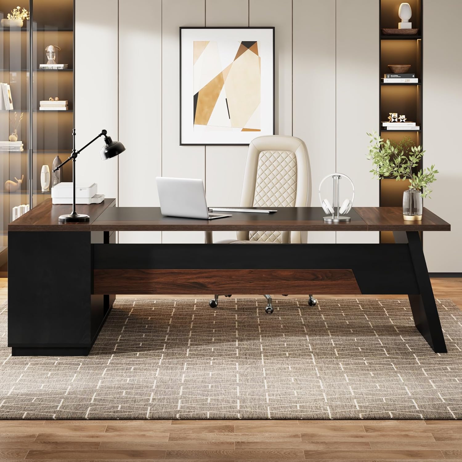  78" L-Shaped Executive Desk