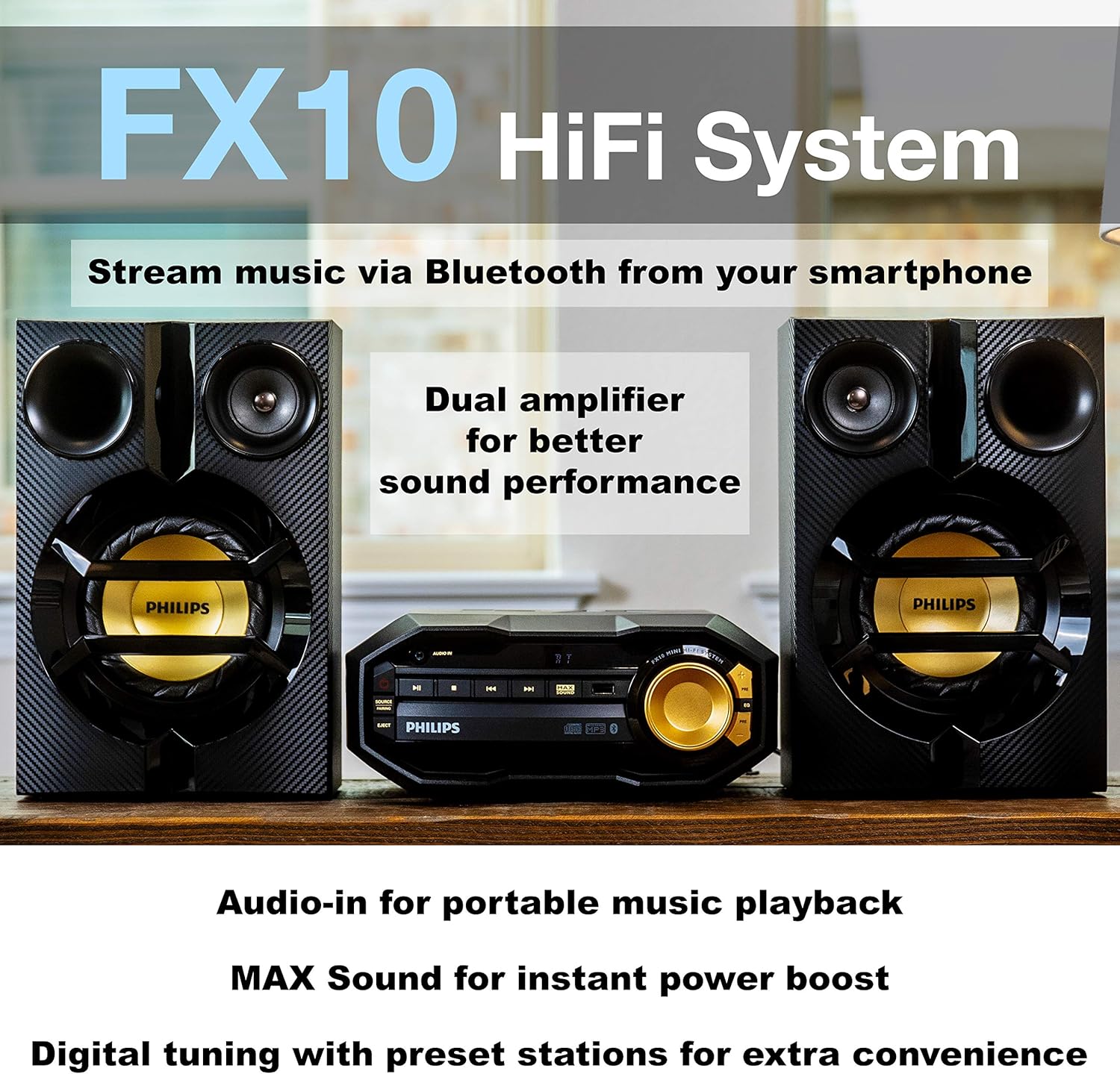 PHILIPS FX10 Bluetooth Stereo System