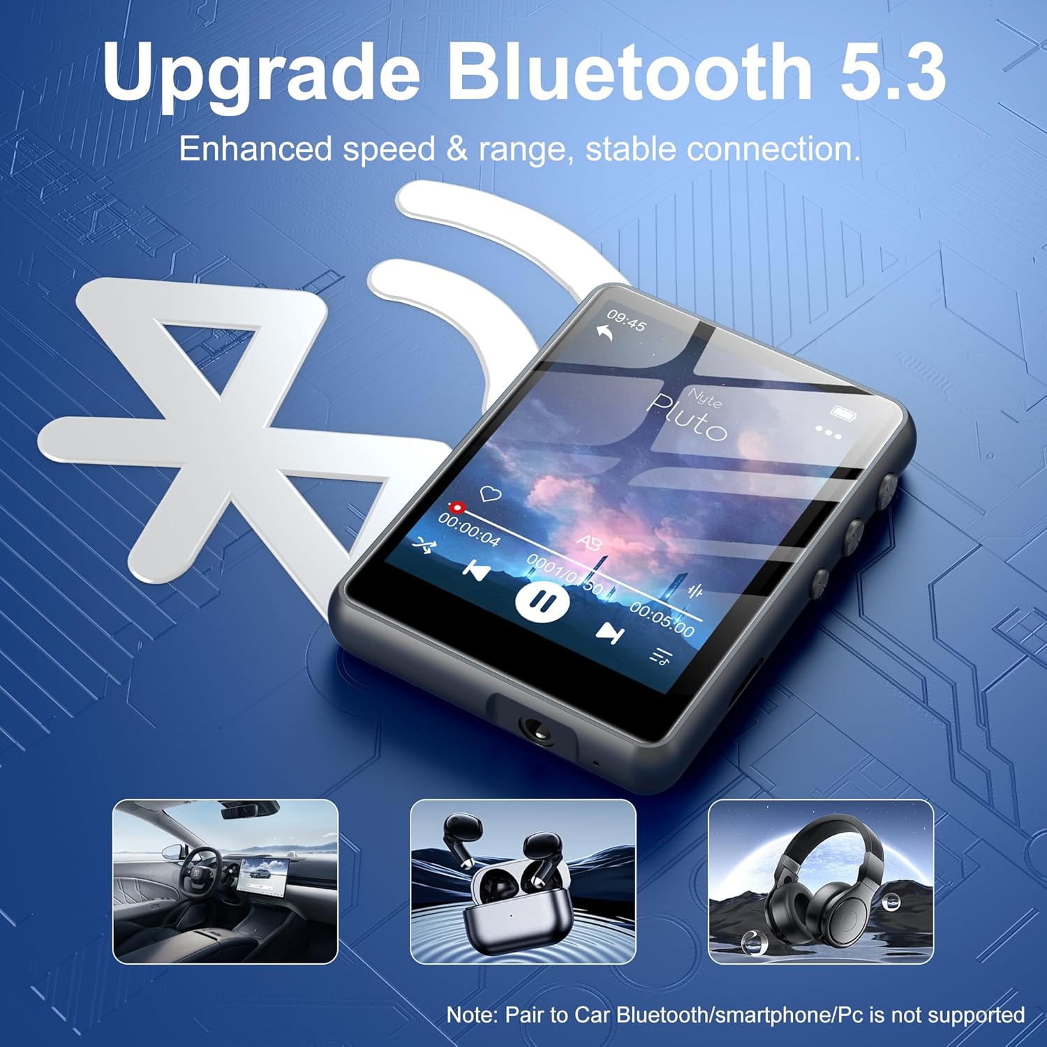 128GB MP3 Player with Bluetooth