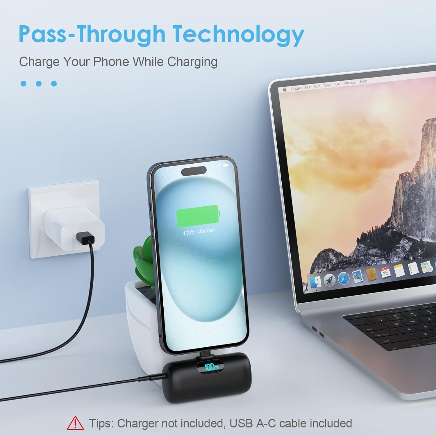 [2-Pack] Mini Portable Charger