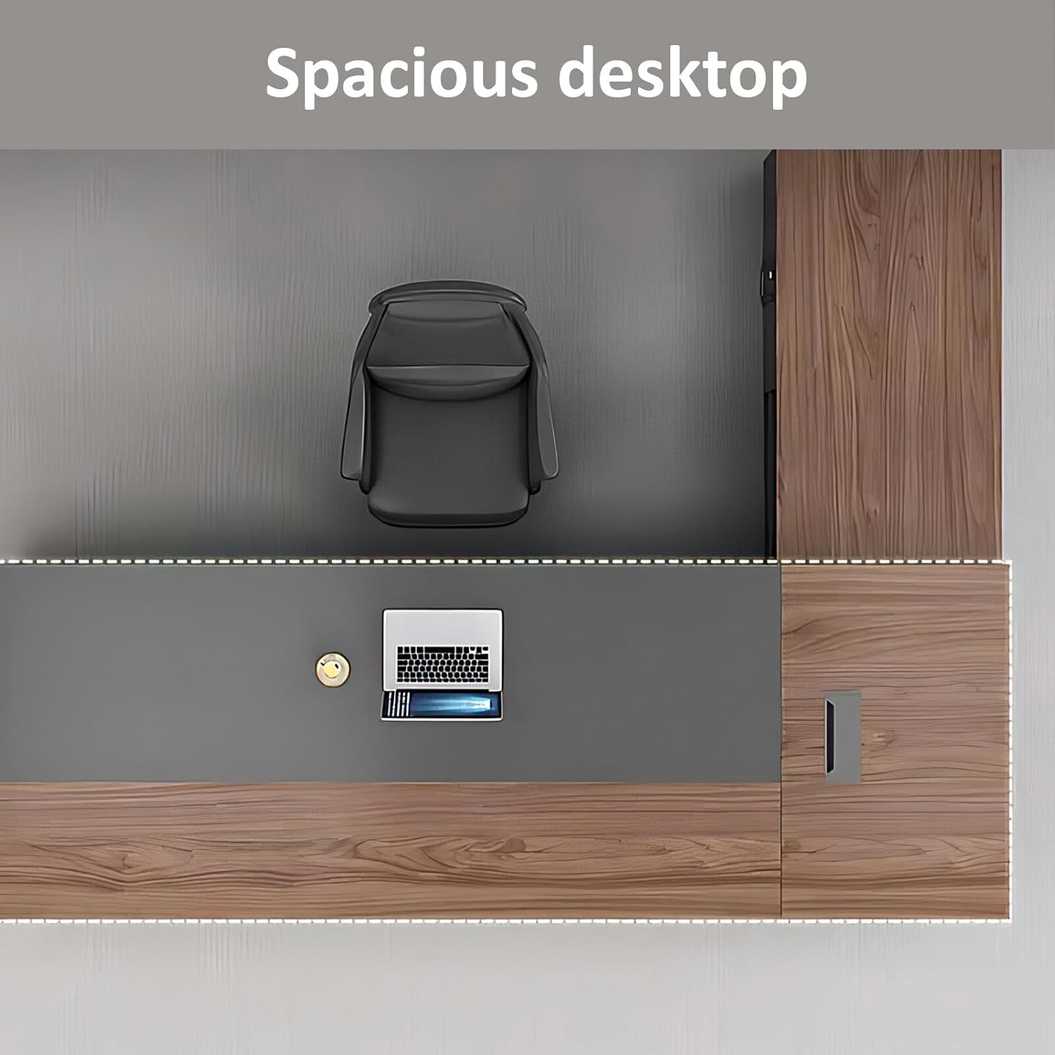 Modern Wood L-Shape Executive Desk