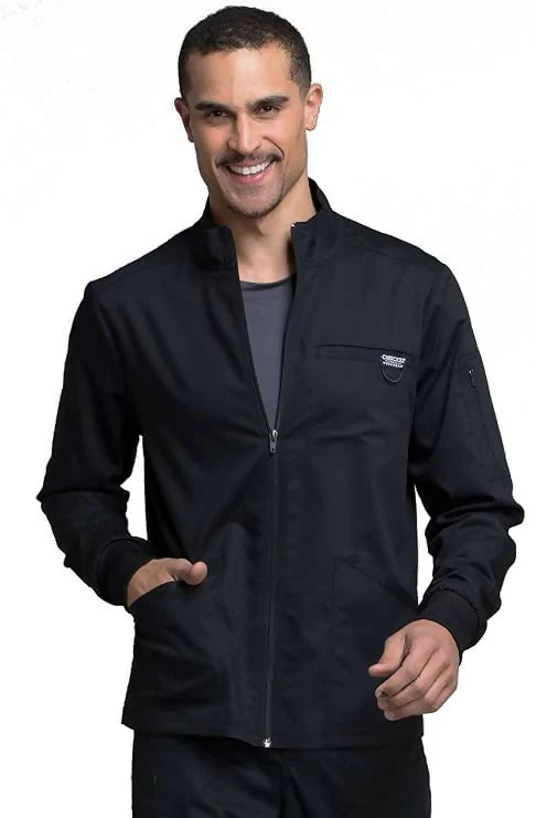 Men Warm up Scrub Jacket with Zip Front 