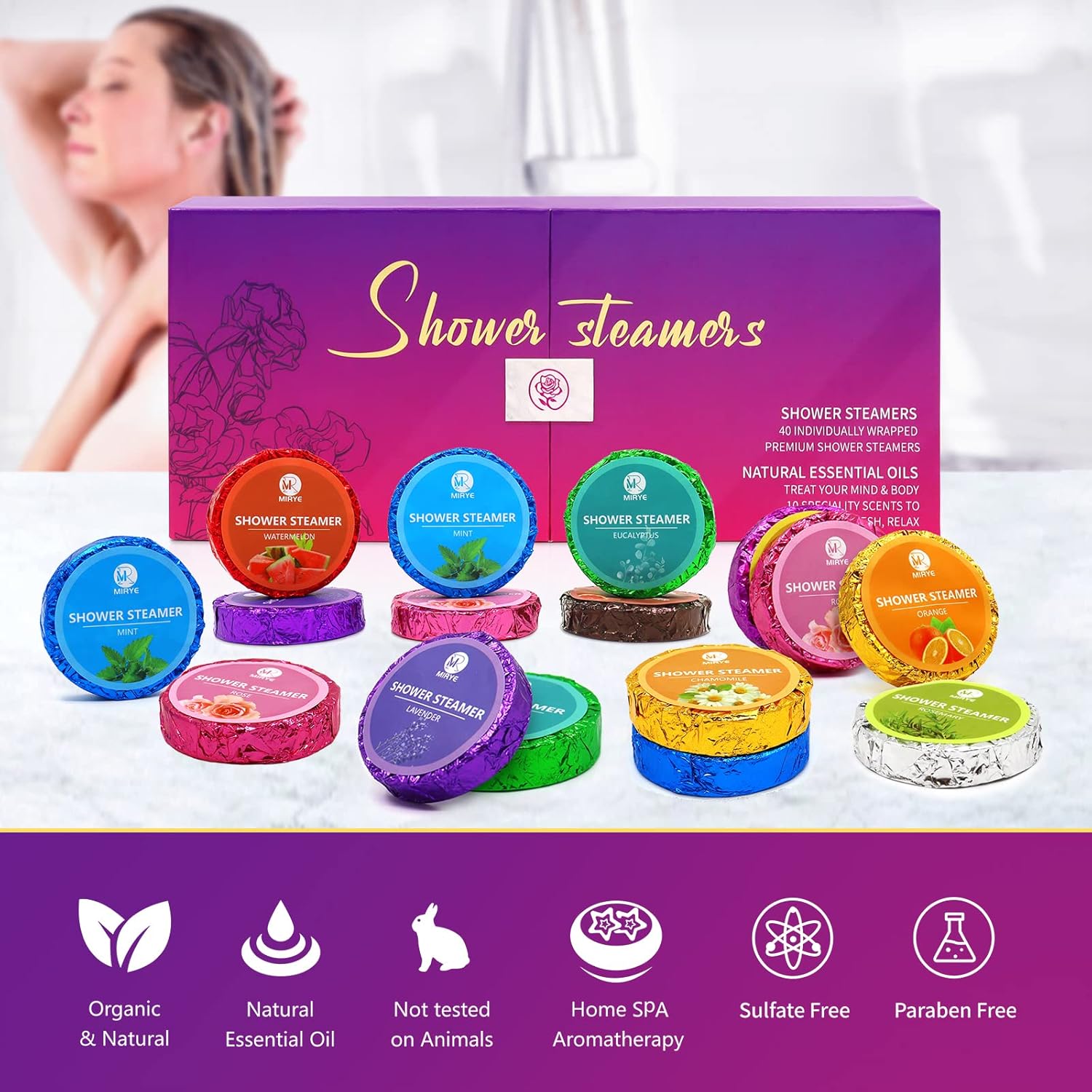 40 PCS Shower Steamer