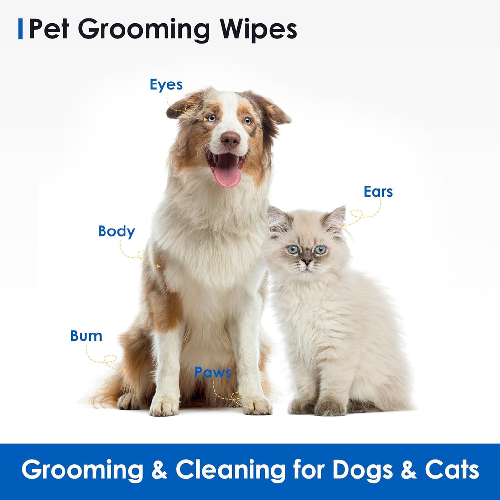 Pet Grooming Wipes for Dogs & Cats