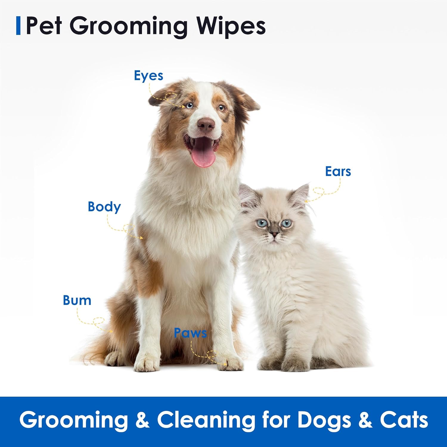 Pet Grooming Wipes for Dogs & Cats