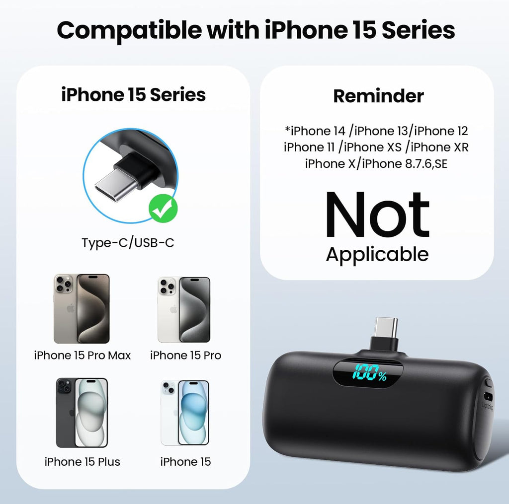 [2-Pack] Mini Portable Charger