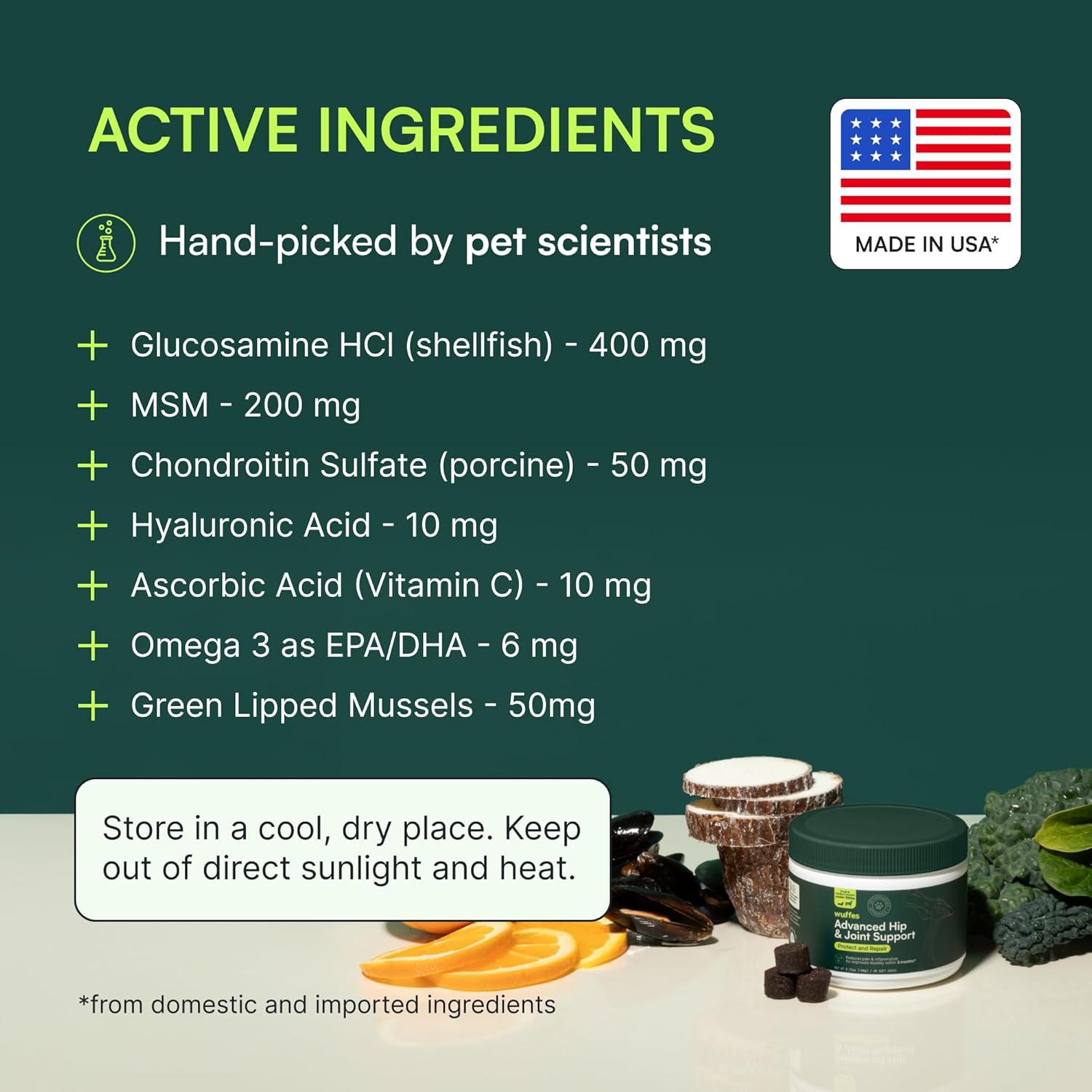 Wuffes Advanced Dog Hip and Joint Supplement