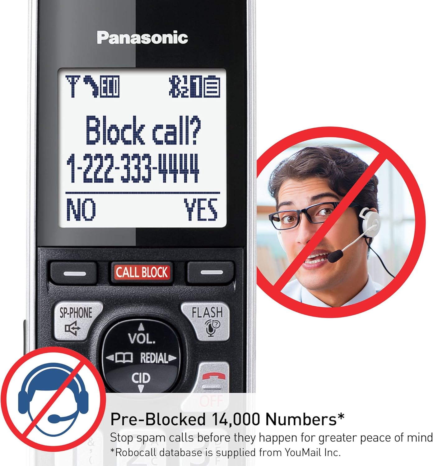 Panasonic Cordless Phone with Advanced Call Block