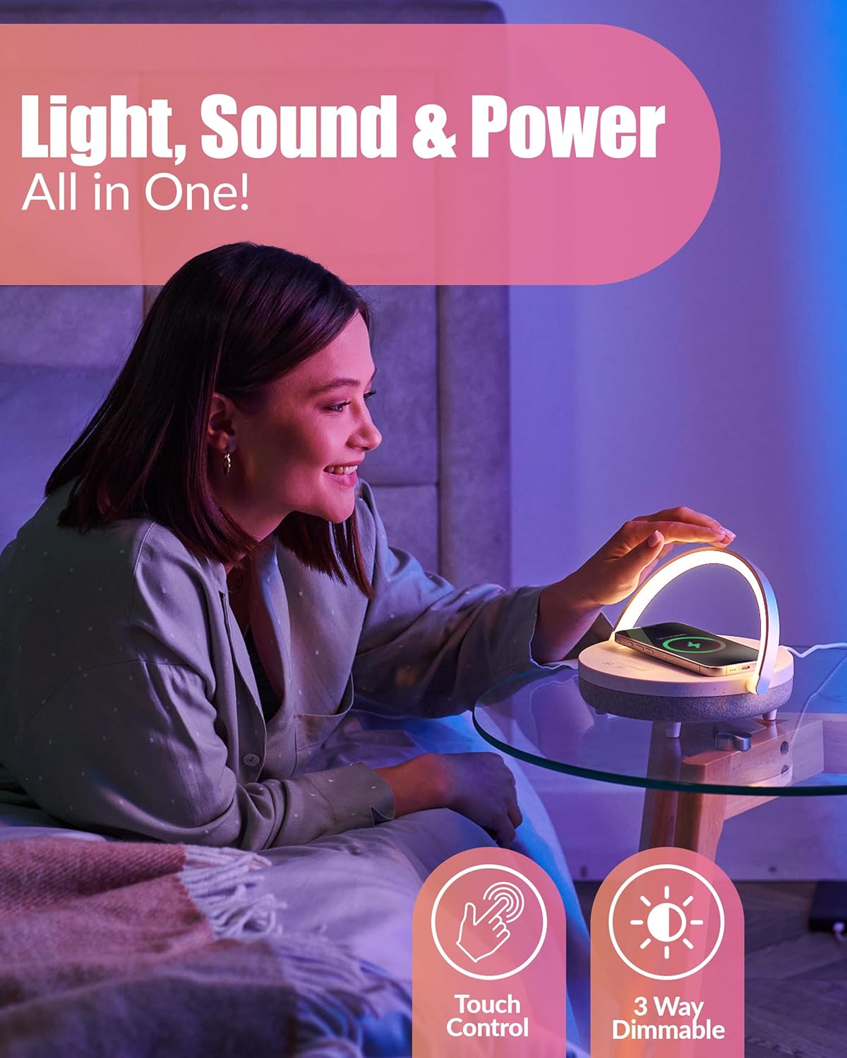 Bedside Lamp With Charger