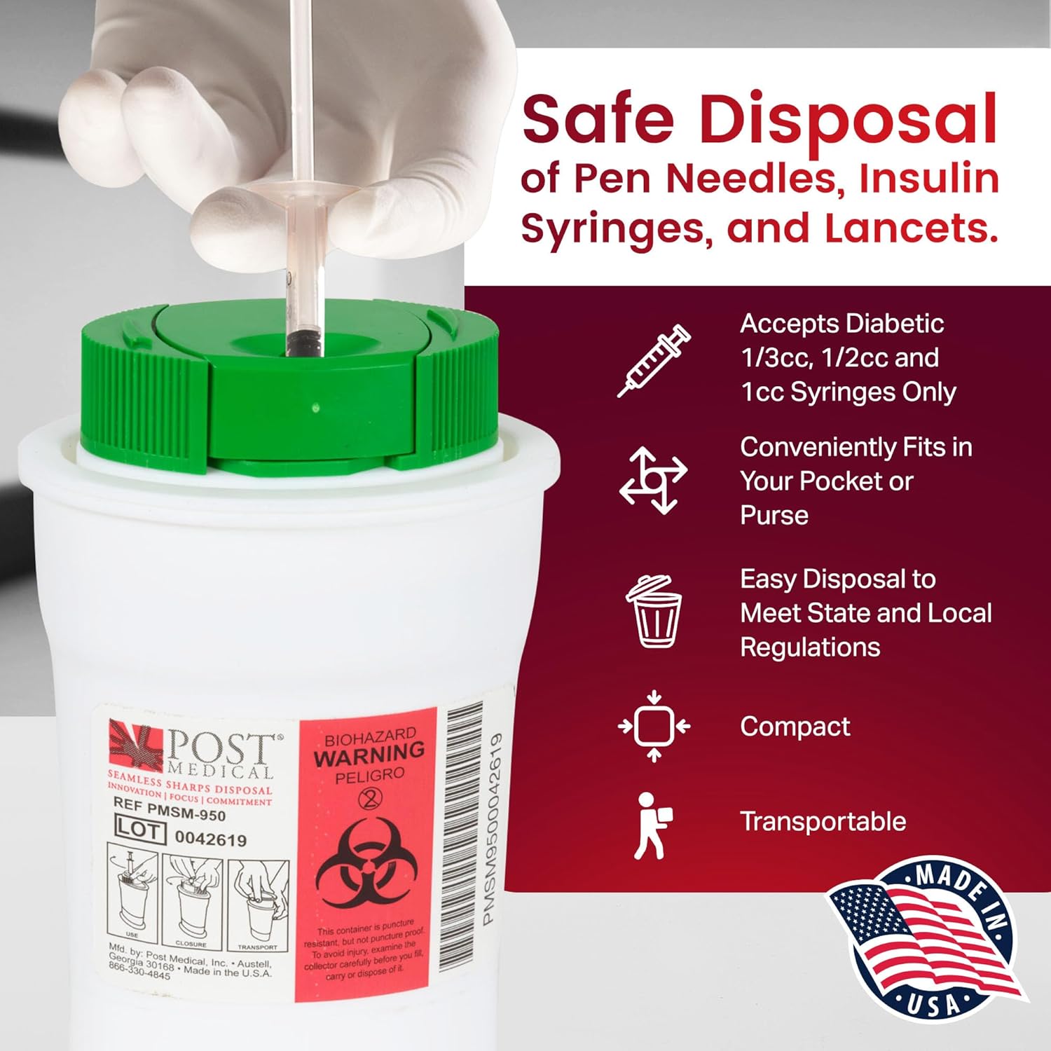Syringe Needles Clipper and Disposal Container