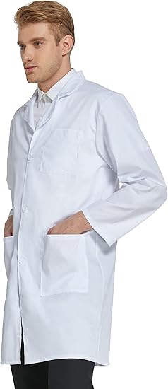 Professional Lab Coat for Men Women Long Sleeve,