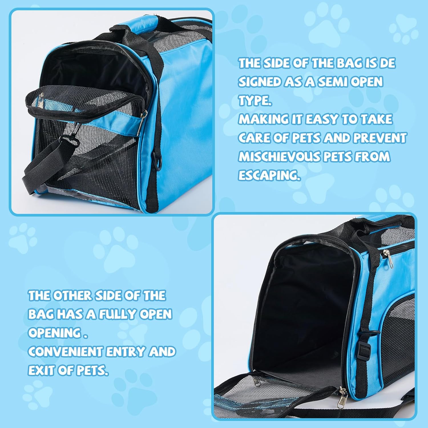 4 Pcs Cat Carrier Soft Pet Carrying Bag for Cat Under 13lbs