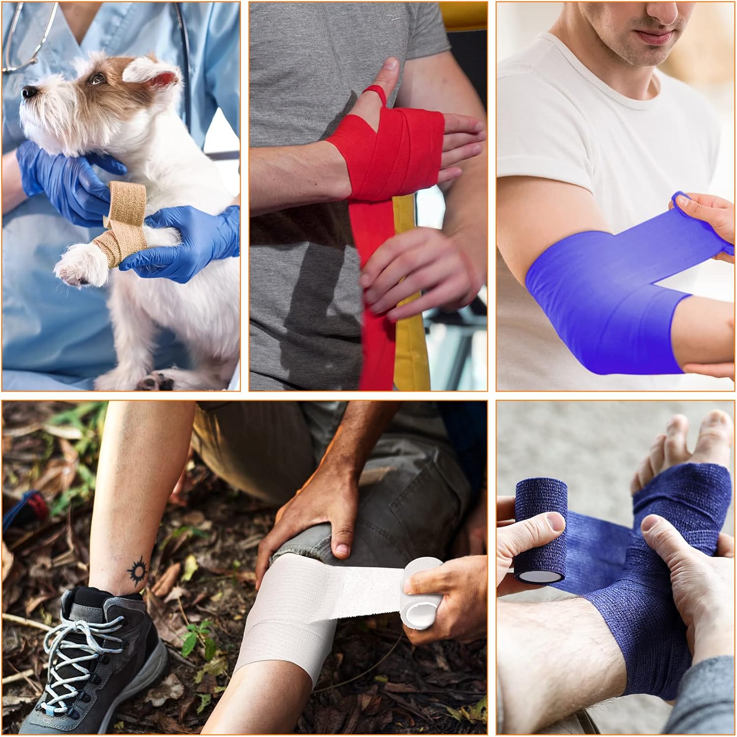 Treela 96 Pack Self Adhesive Bandage Wrap