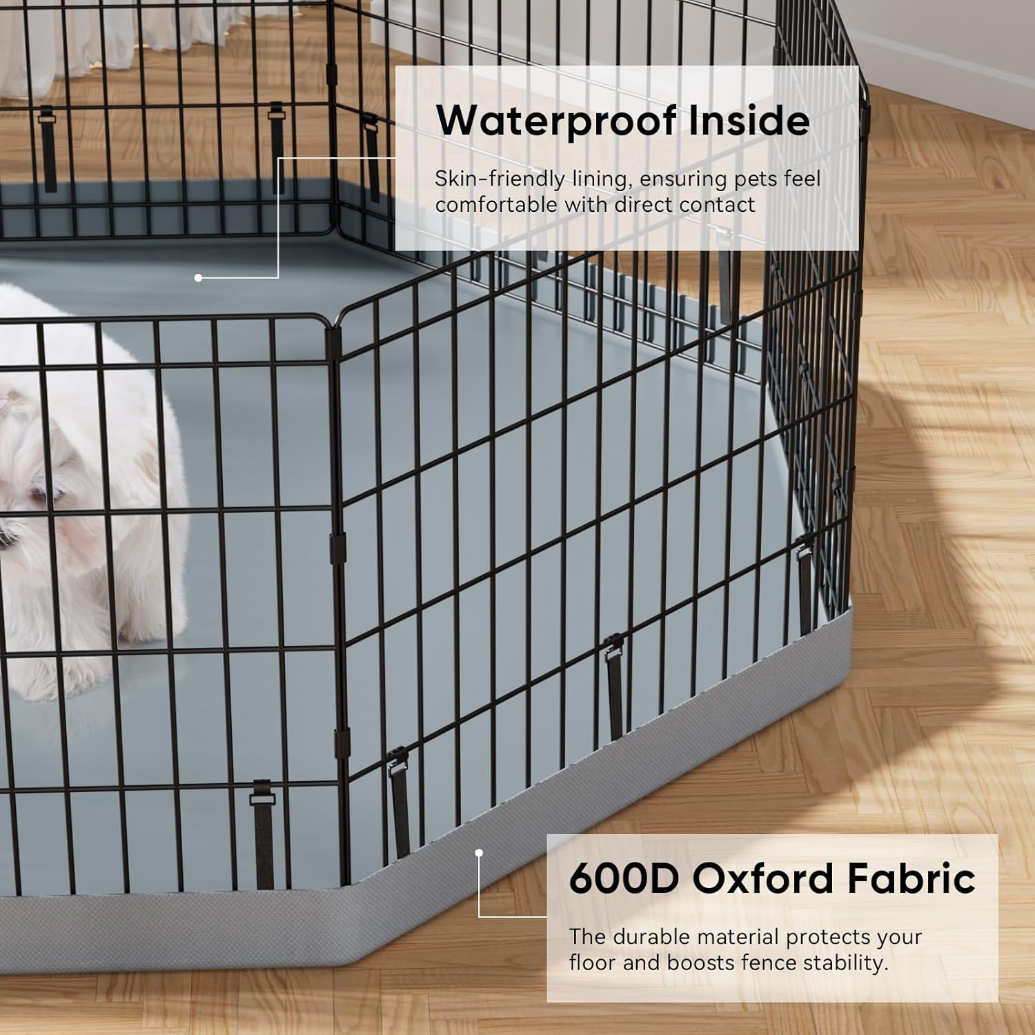 8 Panels 42”H Dog Playpen