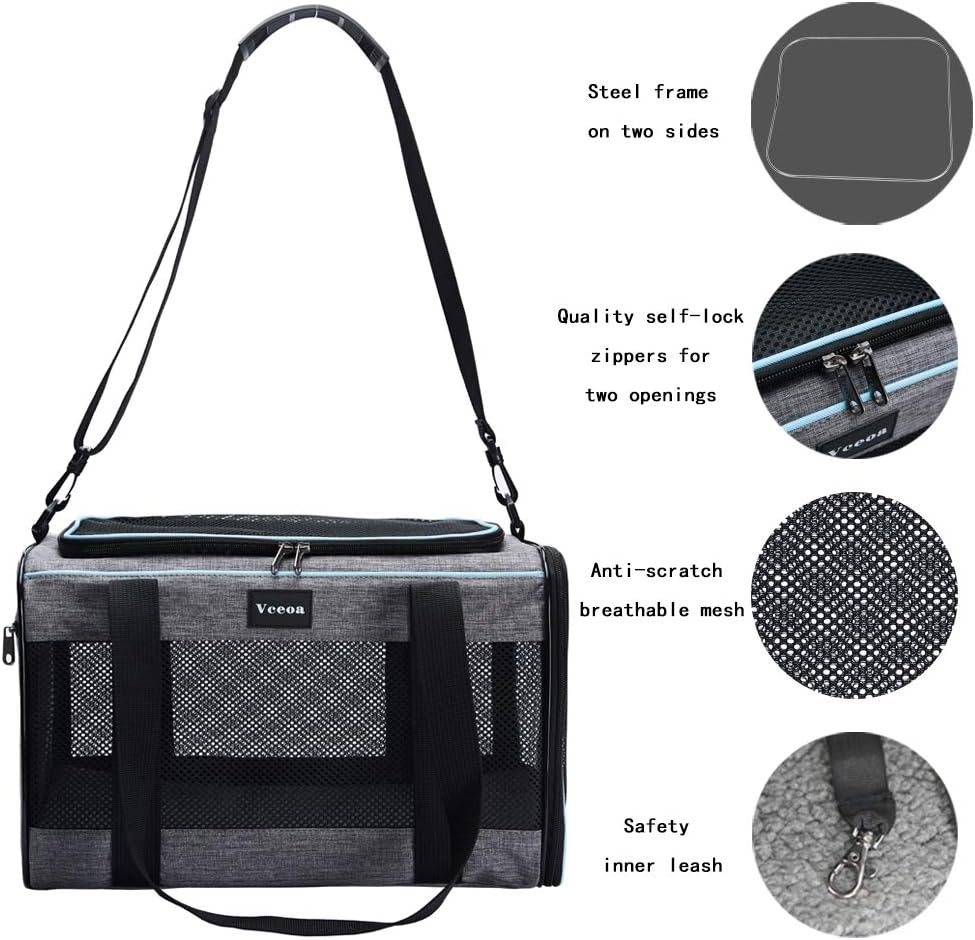 Cat, Dog Carrier for Pets Up to 16 Lbs